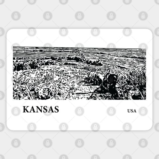 Kansas USA Magnet by Lakeric